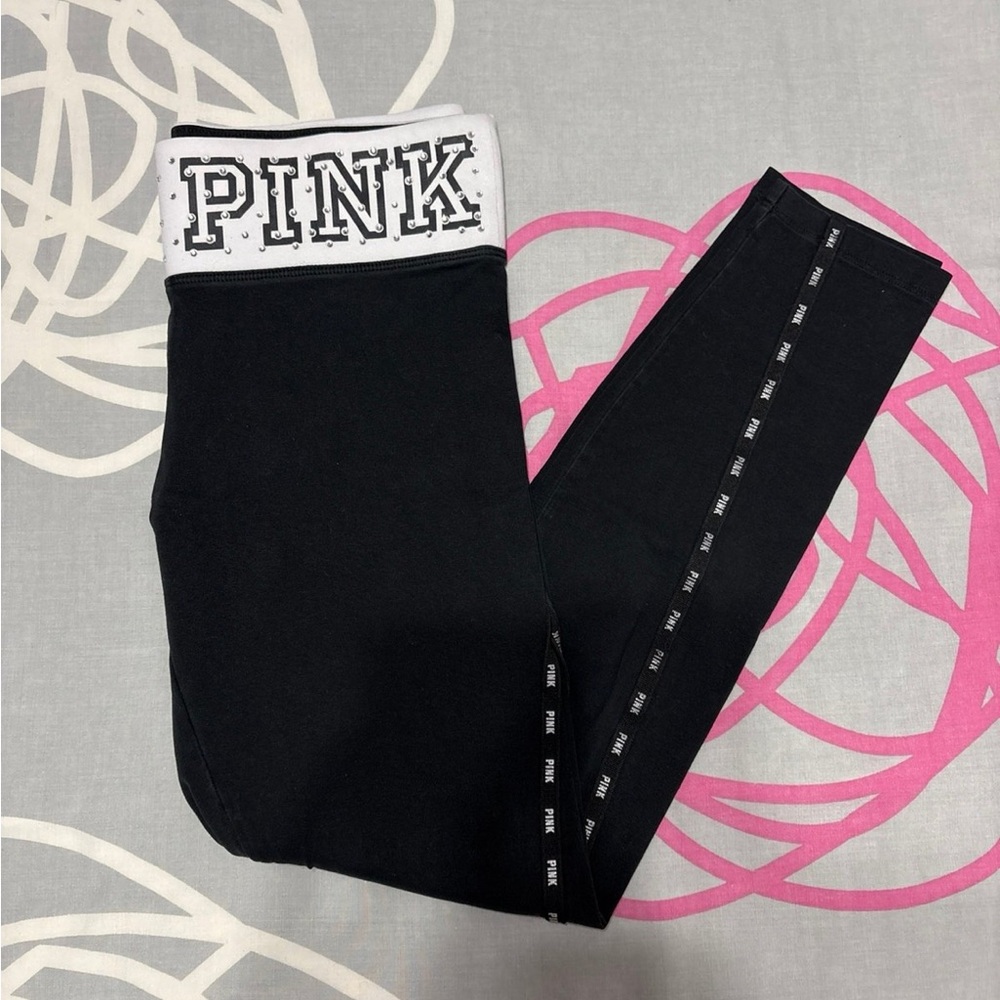 Victoria’s Secret PINK Rhinestone Yoga Leggings